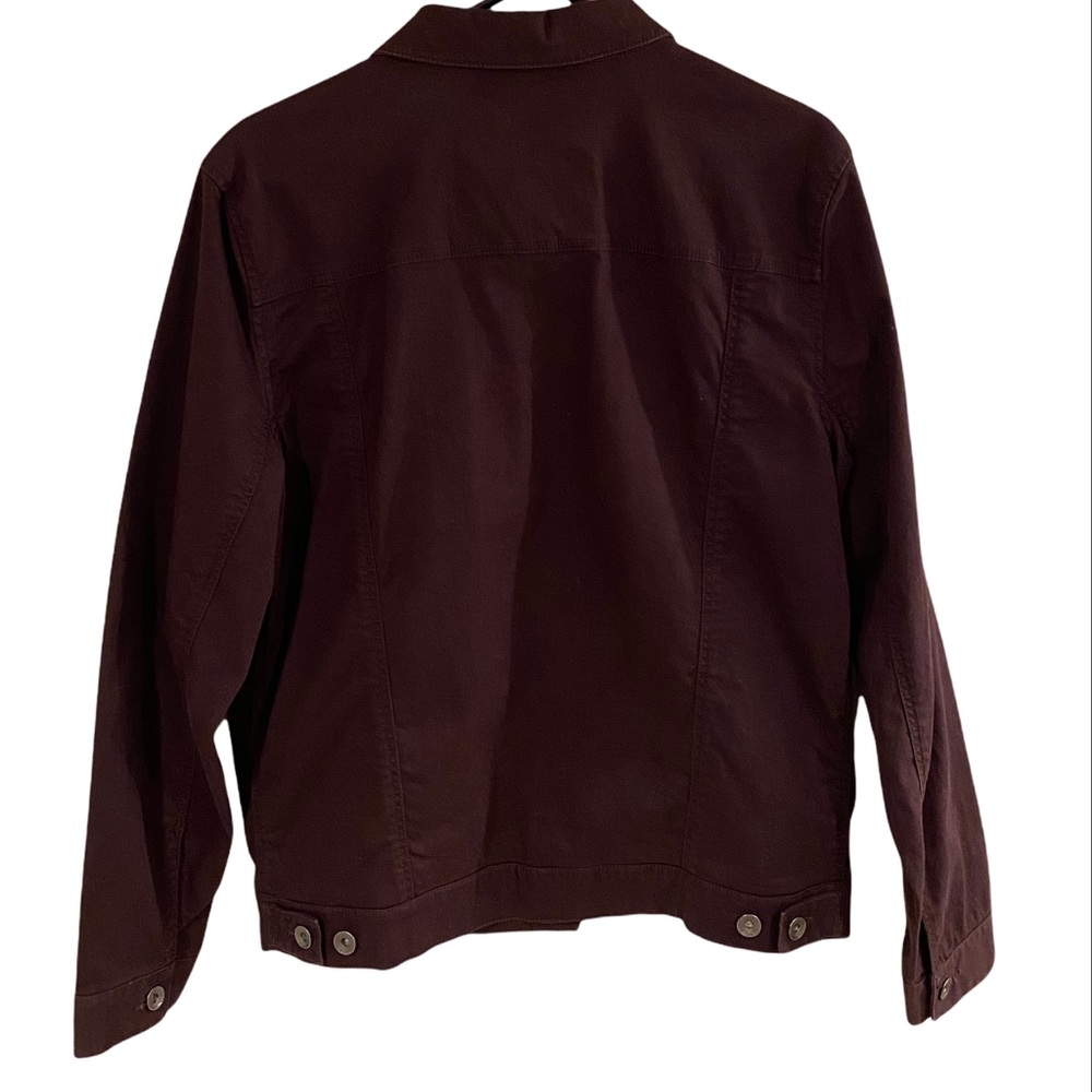 **LIKE NEW** CALVIN KLEIN Plum Jean Jacket. Size M. Unisex. - Picture 2 of 5